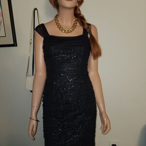 Lauren Ralph Lauren Black Sequin Mini Dress